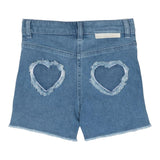Stella Mccartney Einfarbige Jeansshorts Mit Verstellbarer Taille Blau Für Mädchen
