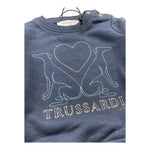 TRUSSARDI felpa girocollo tinta unita con stampa Blu per Neonata TIA25156FE BLU TRUSSARDI 