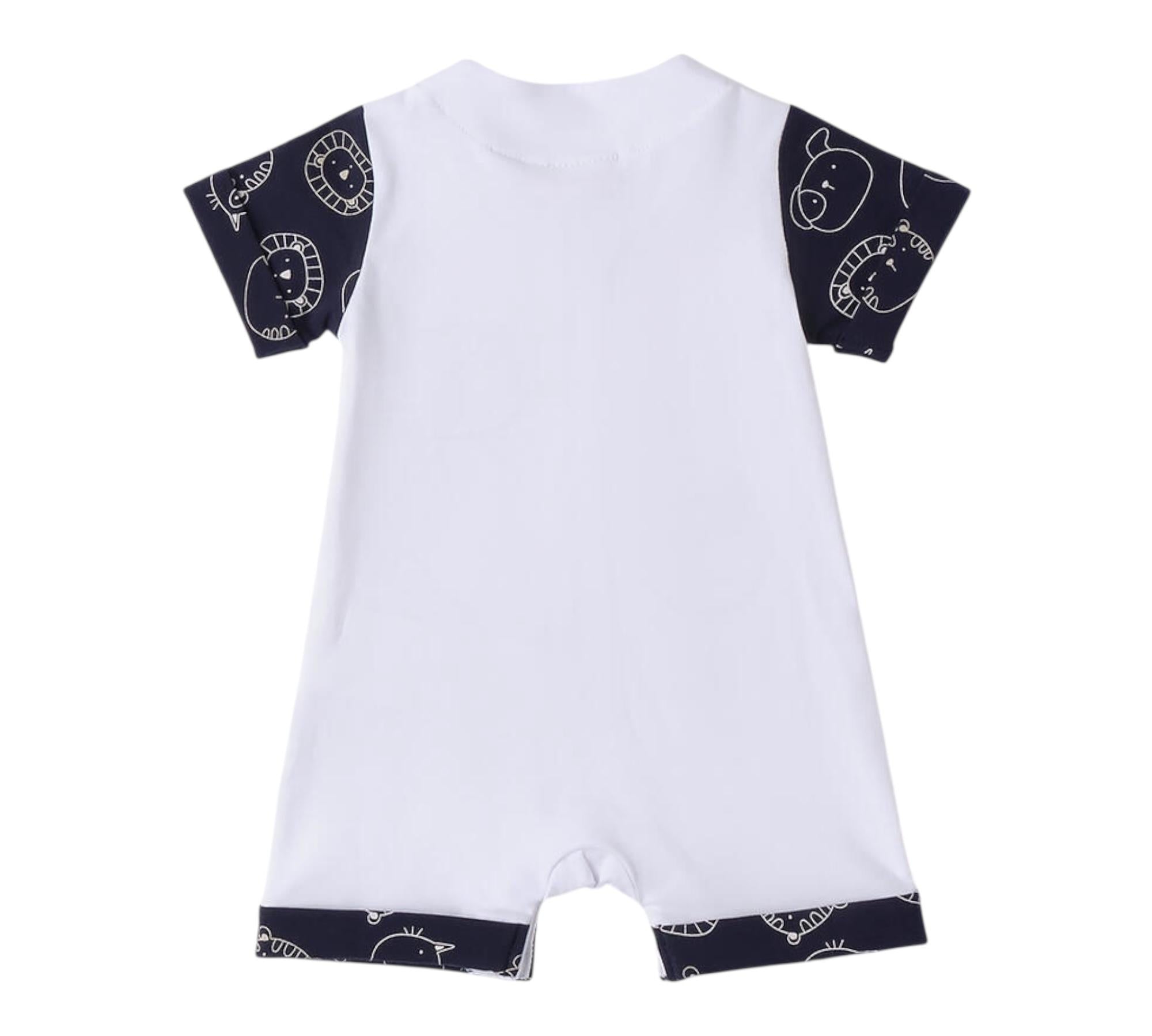 Minibanda Pagliaccetto Mezza Manica Tinta Unita per Neonato 3B686 BIANCO MINIBANDA 