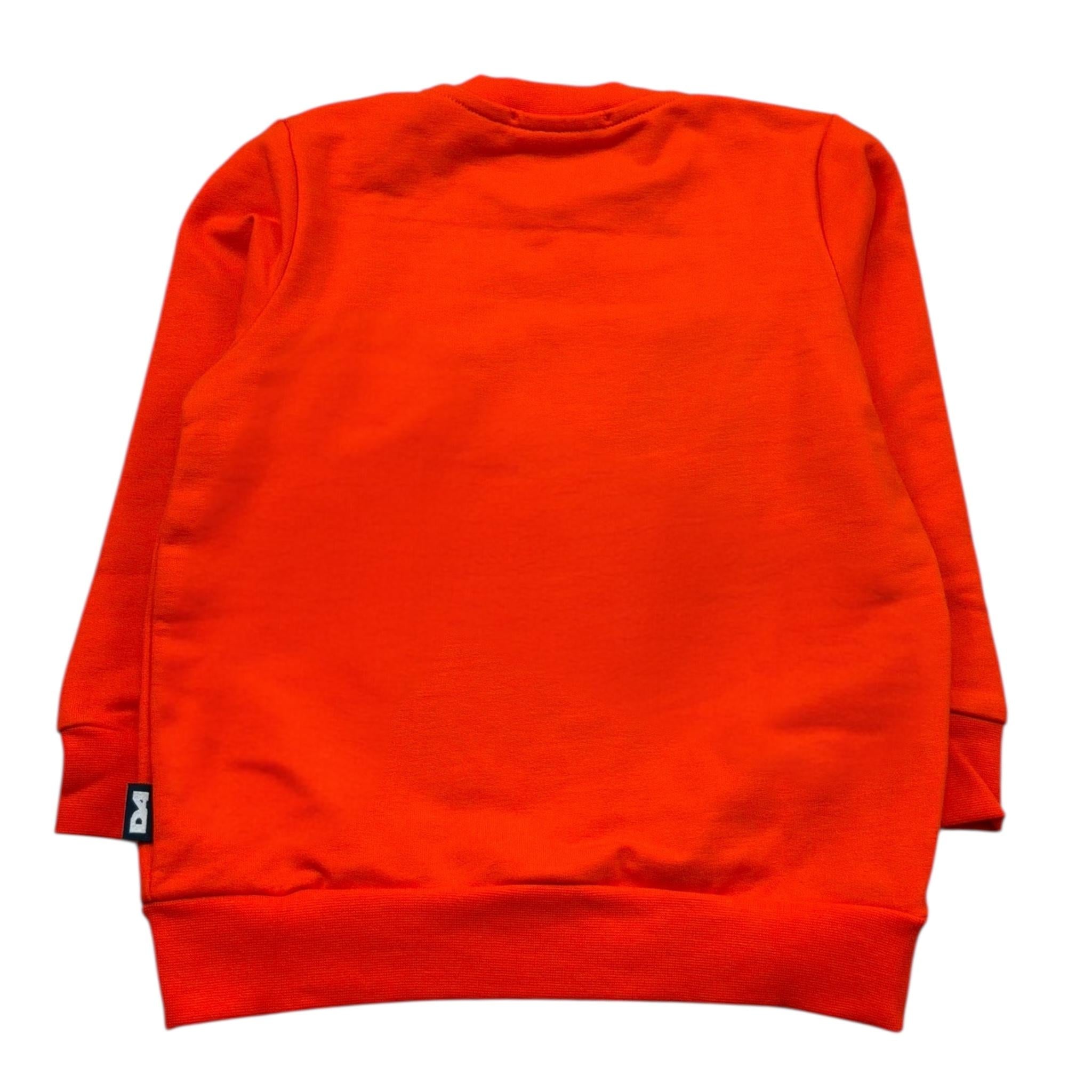 Daniele Alessandrini Felpa Chiusa Girocollo Tinta Unita con Stampa per Neonato 1295F00268 ARANCIONE DANIELE ALESSANDRINI 