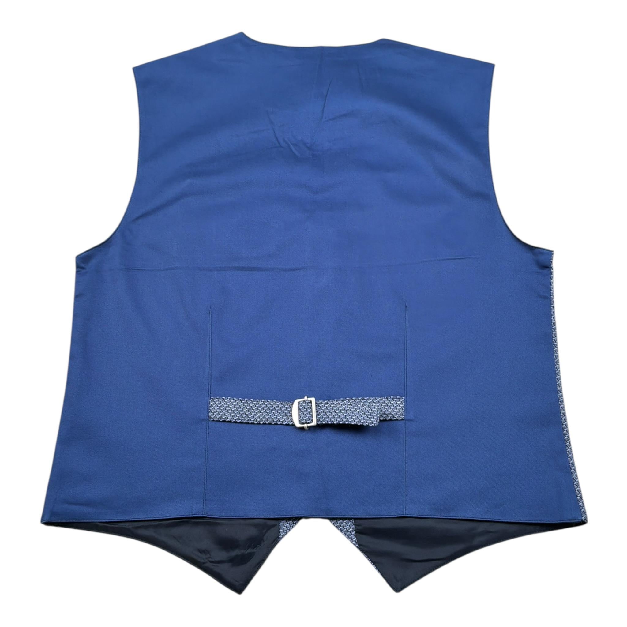 Siviglia Gilet tinta unita con Fantasia Blu per Bambino GLS500J BLU SIVIGLIA 