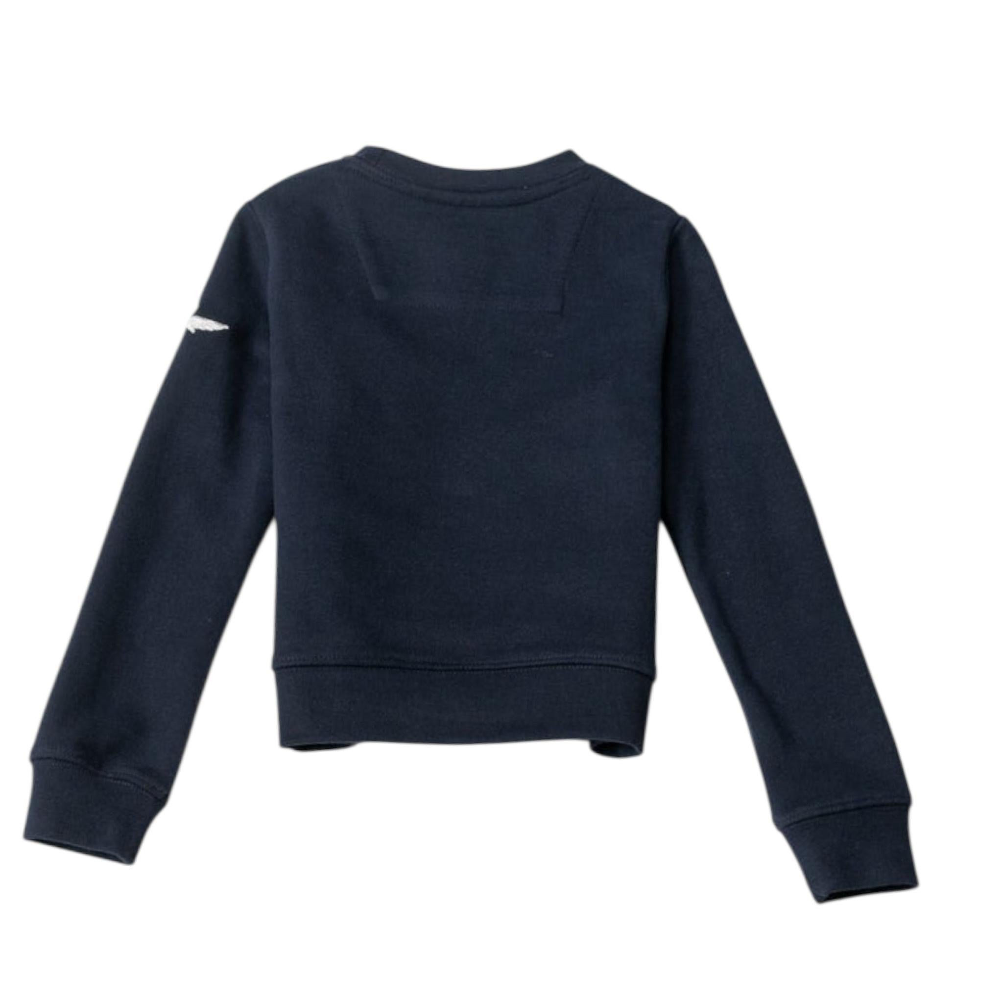 AERONAUTICA MILITARE felpa tinta unita girocollo con stampa Blu per Bambino 242FE0002AJRF758J BLU AERONAUTICA MILITARE 