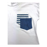 Barcellino T-Shirt Halbarm Einfarbig Mit Taschen Weiß Für Neugeborene