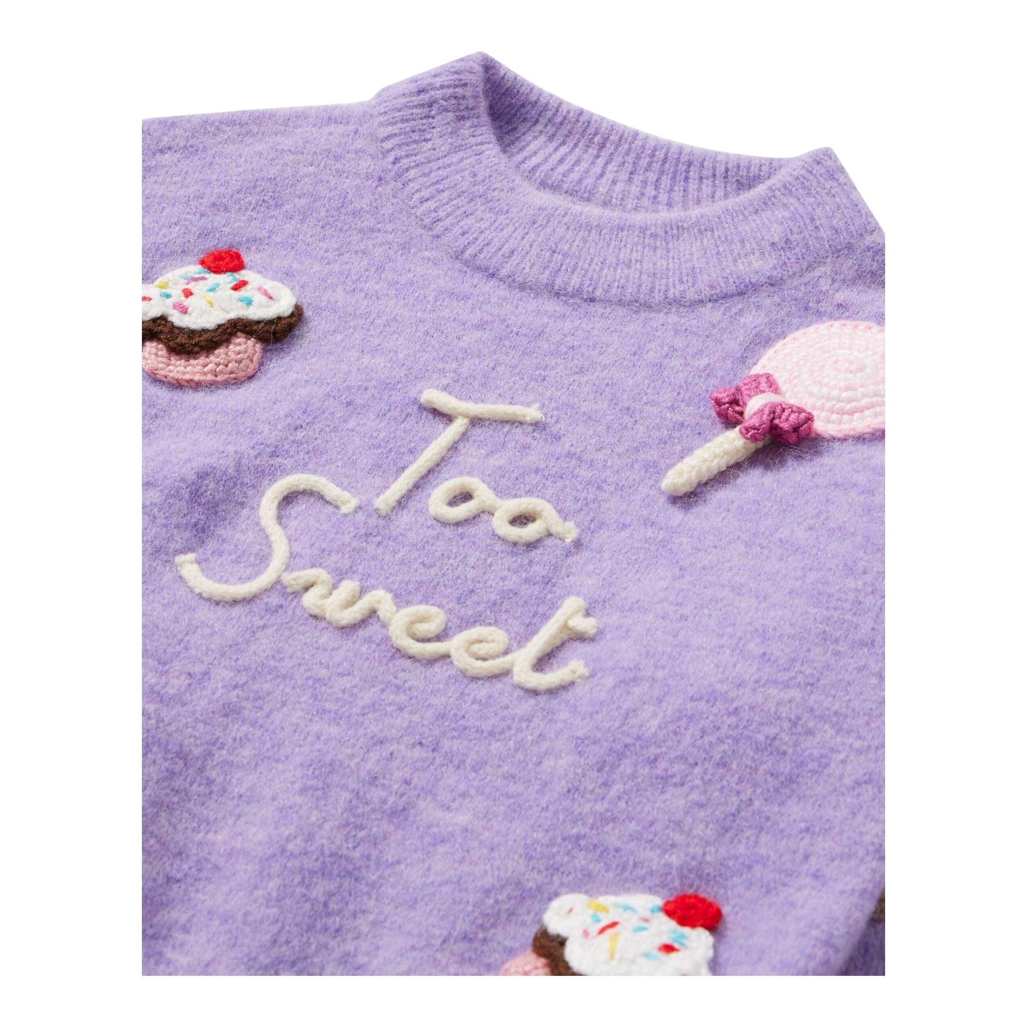 SAINT BARTH maglia gircollo tinta unita con ricami Lilla per Neonata DANYA LILLA SAINT BARTH 