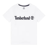 Timberland T-Shirt Girocollo Tinta Unita con Stampa per Bambino T25T77 BIANCO TIMBERLAND 