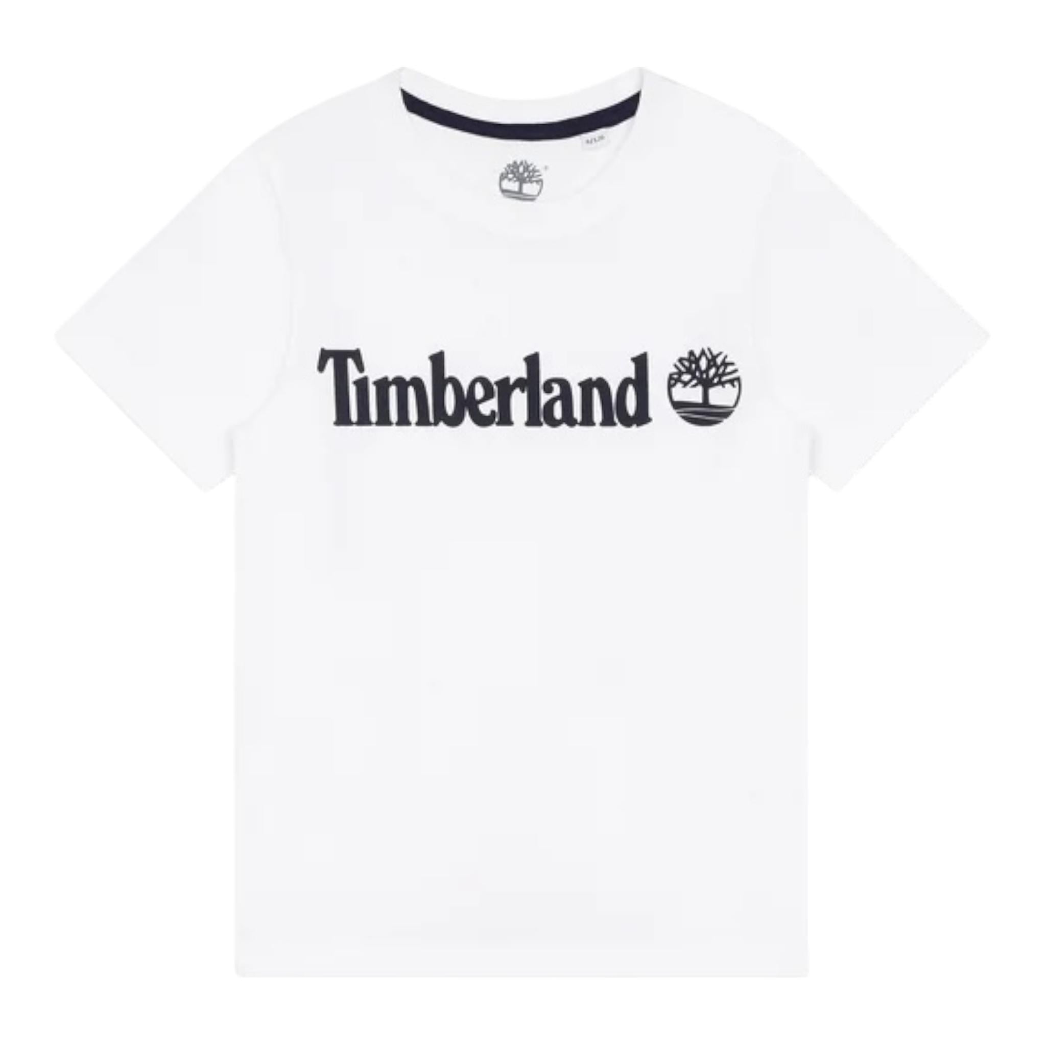 Timberland T-Shirt Girocollo Tinta Unita con Stampa per Bambino T25T77 BIANCO TIMBERLAND 