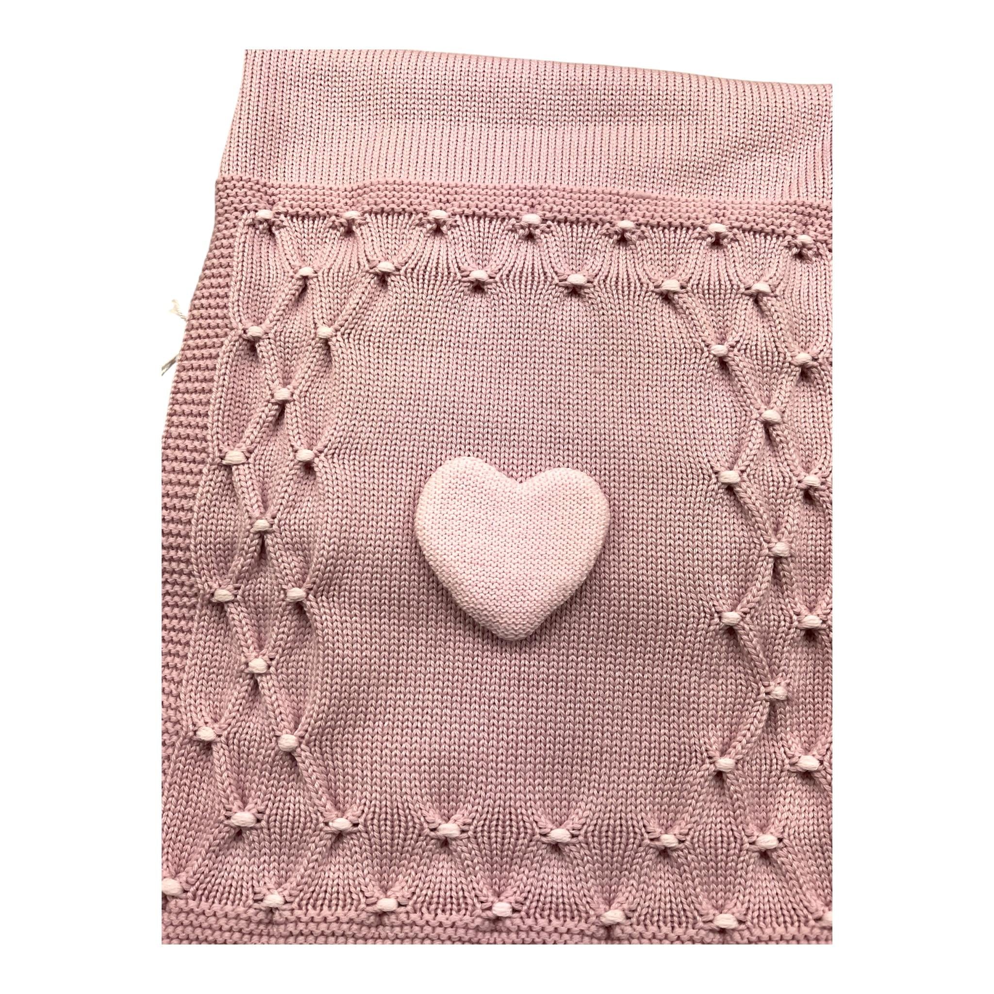 BABY LORD coperta tinta unita con ricami Rosa per Neonata 134 ROSA BABY LORD 