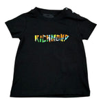 John Richmond T-Shirt Girocollo Tinta Unita con Logo per Neonato RIP26108TS NERO JOHN RICHMOND 