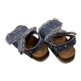 Colors Of California – Einfarbige Sandalen mit blauen Schnallen für Mädchen