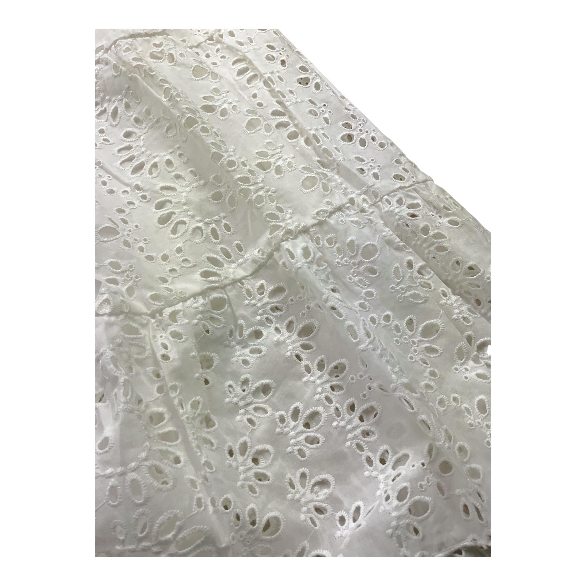 4Giveness Abito Tinta Unita Traforato per Bambina FGCG3992 BIANCO 4GIVENESS 