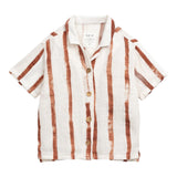 Play Up Camicia Tinta Unita con Fantasia A Righe per Bambino PA033AQ11251 BIANCO PLAY UP 