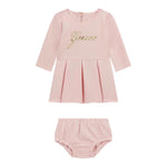 GUESS set abito tinta unita con pailettes-coulotte Rosa per Neonata A4BK01KAUH0 ROSA GUESS 