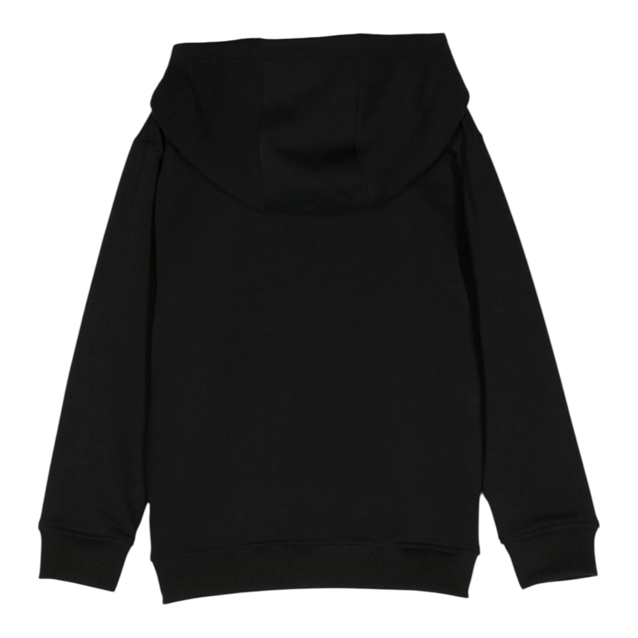GIVENCHY felpa chiusa con cappuccio tinta unita con logo Nero per Bambino H25475 NERO GIVENCHY 
