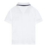 Tommy Hilfiger Polo Mezza Manica con Ricamo Logo per Bambino KB0KB09524 BIANCO TOMMY HILFIGER 