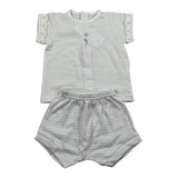 Calamaro Completo 2 Pezzi T-Shirt-Culotte per Neonato 17462 BIANCO CALAMARO 