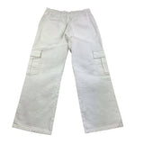 Lalalu‘ Schlichte Hose mit elastischer Taille im Palazzo-Stil, weiß, für Mädchen