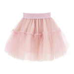Monnalisa Gonna Tinta Unita con Tulle per Bambina 17EGONX ROSA MONNALISA 