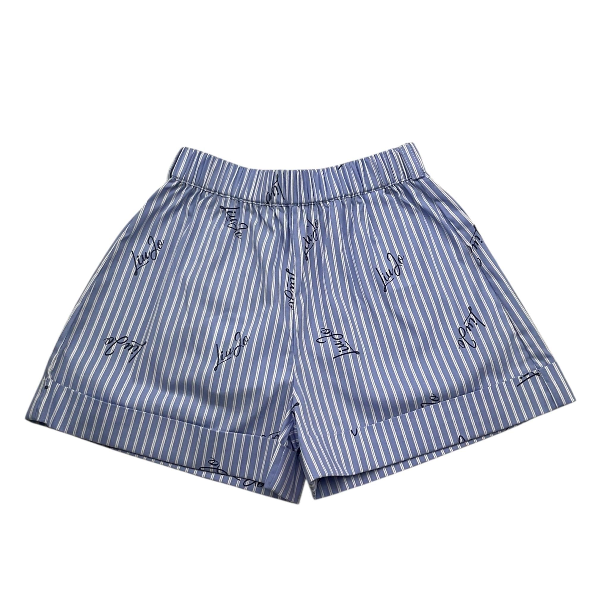 Liu Jo Short Tinta Unita con Fantasia A Righe per Bambina KA5051X AZZURRO LIU JO 