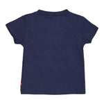 Levi'S T-Shirt Girocollo Tinta Unita con Logo per Neonato 6E8157XX BLU LEVI'S 