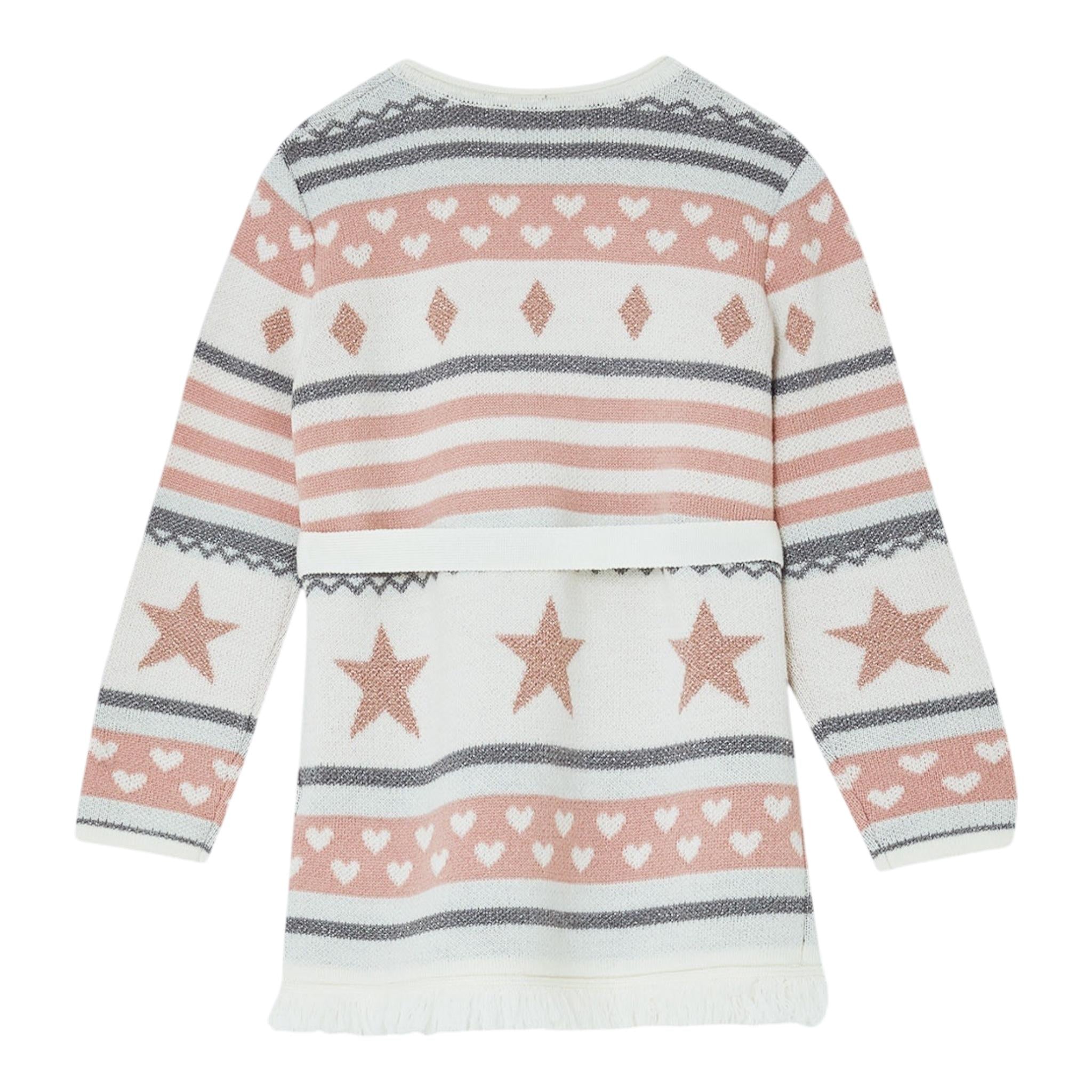 LIU JO cardigan stampa fantasia con cinturino Panna per Bambina KF4093 PANNA LIU JO 
