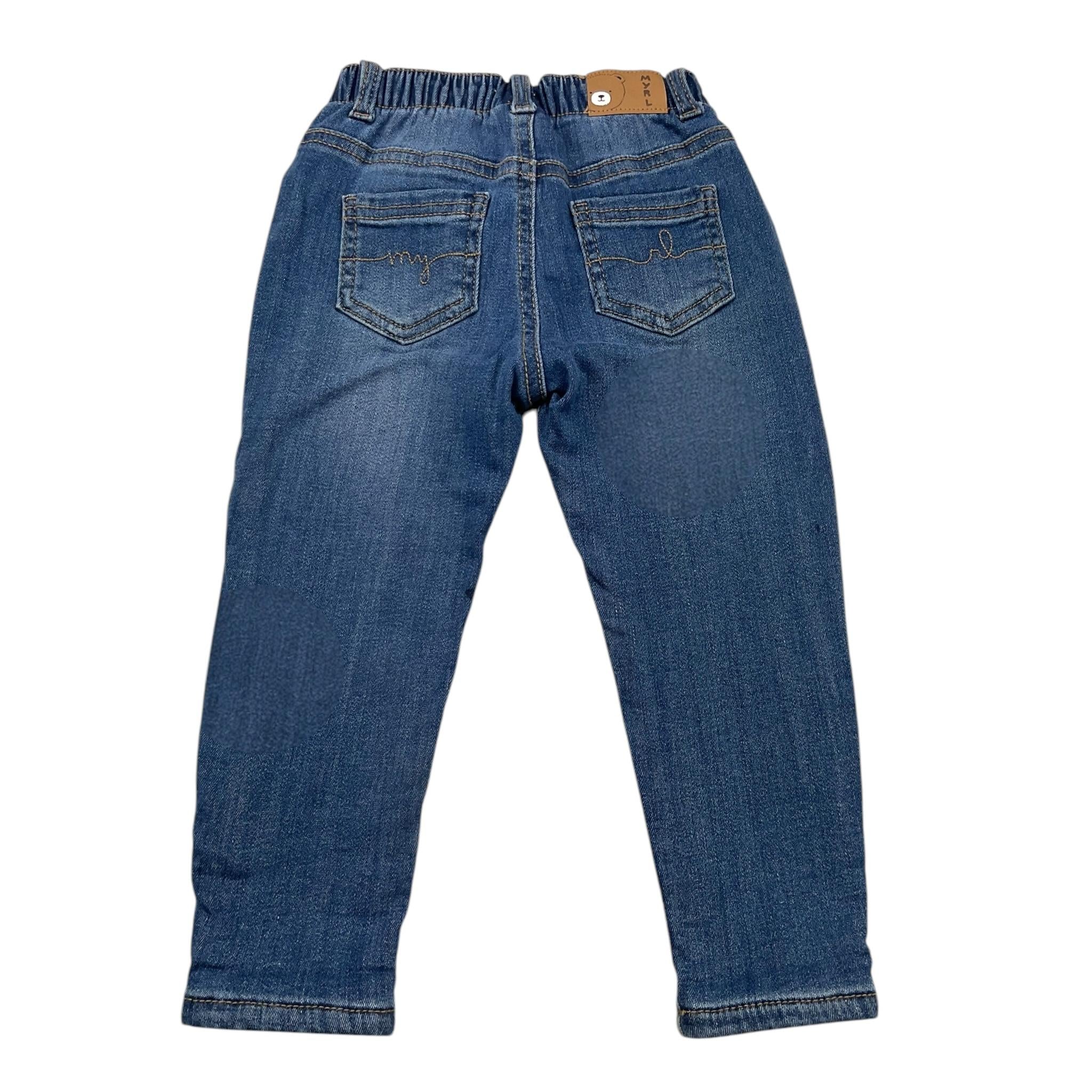 MAYORAL jeans tinta unita con elastico in vita Blu per Neonato 592 BLU MAYORAL 