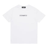 DSQUARED2 t-shirt girocollo tinta unita con logo Bianco per Bambino DQ2652 BIANCO DSQUARED2 