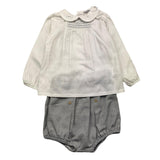 Babidu 2-teiliges Set Shirt-Hose Weiß für Neugeborene