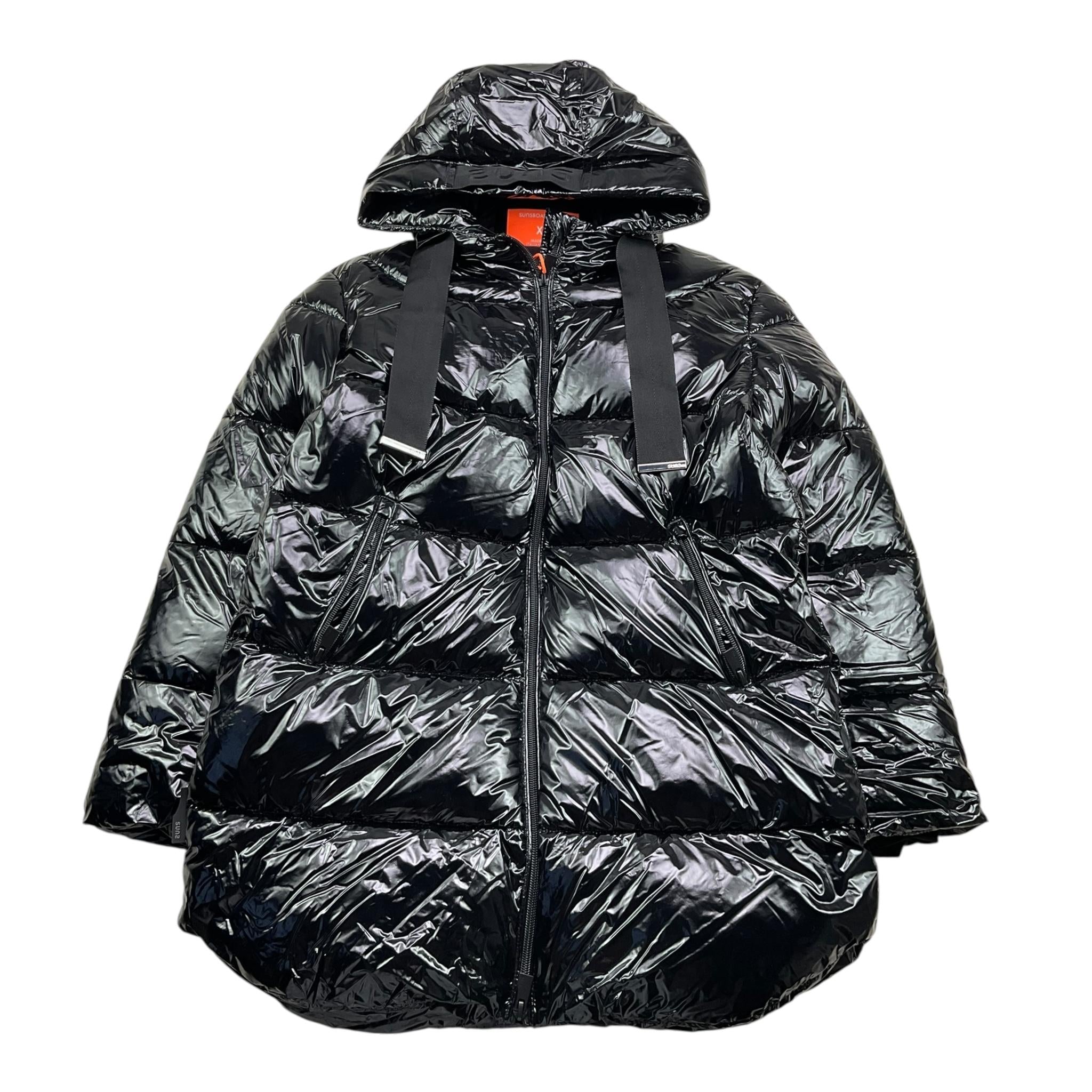 SUNS  giubbino tinta unita con zip e cappuccio Nero per Bambina GBS5360DX NERO SUNS 