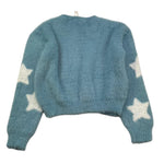 LU LU BY MISS GRANT maglia tinta unita con stampa stelle Azzurro per Bambina LL3153X AZZURRO LU LU BY MISS GRANT 