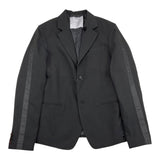 Gaelle Einfarbige Jacke mit schwarzen Logo-Ärmeln für Mädchen
