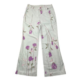 Dixie Palazzo Hose einfarbig mit Blumendruck und verstellbarer Taille hellblau für Mädchen