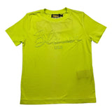 Blauer – Einfarbiges T-Shirt mit Rundhalsausschnitt und grünem Logo-Print für Neugeborene