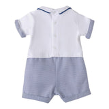 Minibanda Pagliaccetto Mezza Manica Bicolore per Neonato 3B688 BIANCO/BLU MINIBANDA 