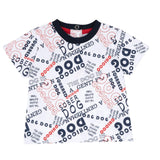 Chicco Rundhals-T-Shirt mit kontrastierender Schrift weiß für Neugeborene