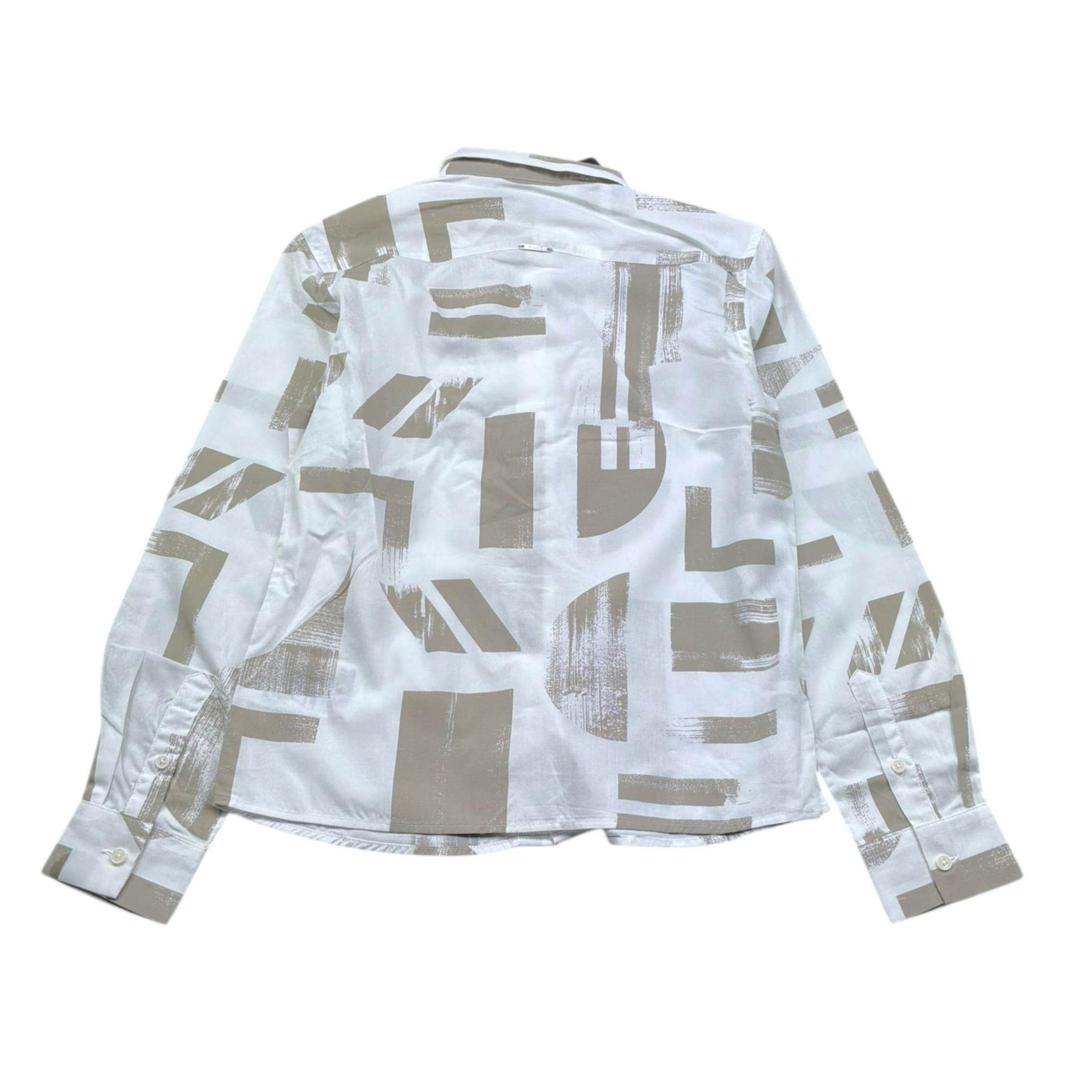 Antony Morato Camicia Tinta Unita con Fantasia Manica Lunga per Bambino MKSL00262X BIANCO ANTONY MORATO 