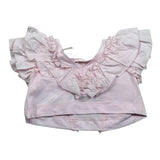 Monnalisa Top Giromanica tinta unita con Rouches Rosa per Neonata 17A300 ROSA MONNALISA 