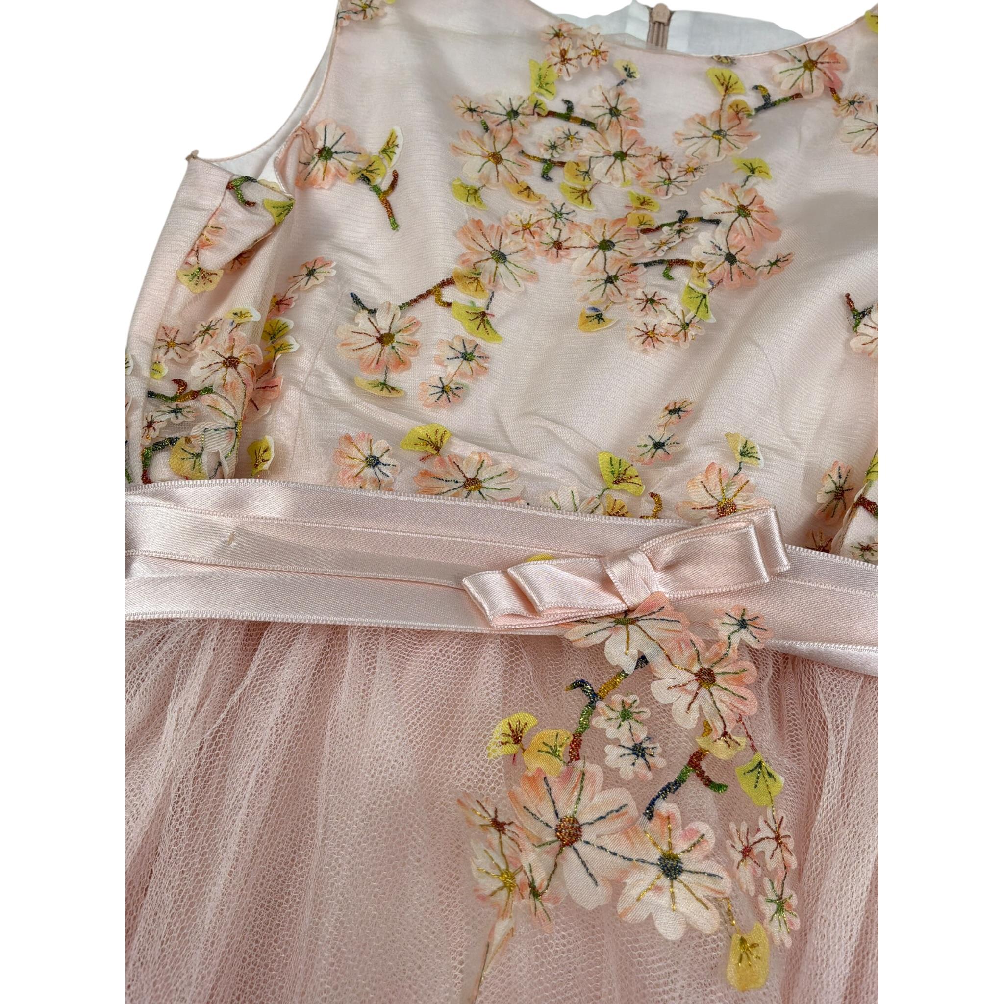 Miss Leod Abito Giromanica Tinta Uita con Tulle Rosa per Bambina CCPE20 ROSA MISS LEOD 