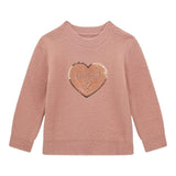 GUESS maglia girocollo tinta unita con stampa paillettata Rosa per Neonata N4BR02Z33220 ROSA GUESS 