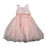 Bella Brilli Abito Cerimonia Tinta Unita Giromanica per Bambina BB902548 ROSA BELLA BRILLI 