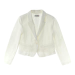 Patrizia Pepe Giacca Tinta Unita Modello Crop per Bambina 7S0277X BIANCO PATRIZIA PEPE 