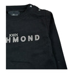 John Richmond Shirt Girocollo Tinta Unita con Logo per Neonato RIP26009TS NERO JOHN RICHMOND 