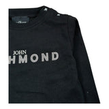 John Richmond Shirt Girocollo Tinta Unita con Logo per Neonato RIP26009TS NERO JOHN RICHMOND 