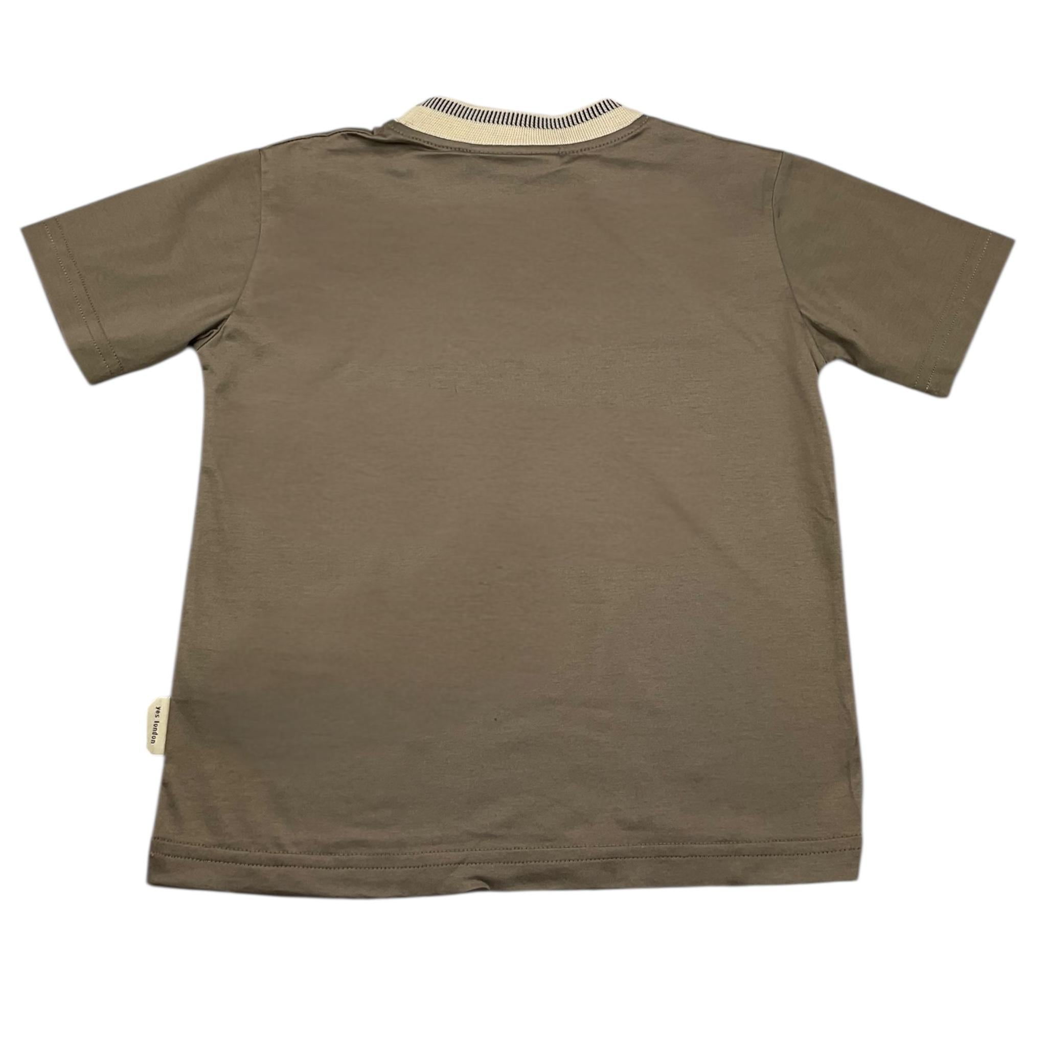 YES LONDON t-shirt girocollo tinta unita Fango per Bambino JR2108 FANGO YES LONDON 