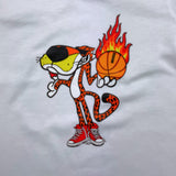 Mousse Kids Einfarbiges Rundhals-T-Shirt mit weißem Aufdruck für Neugeborene