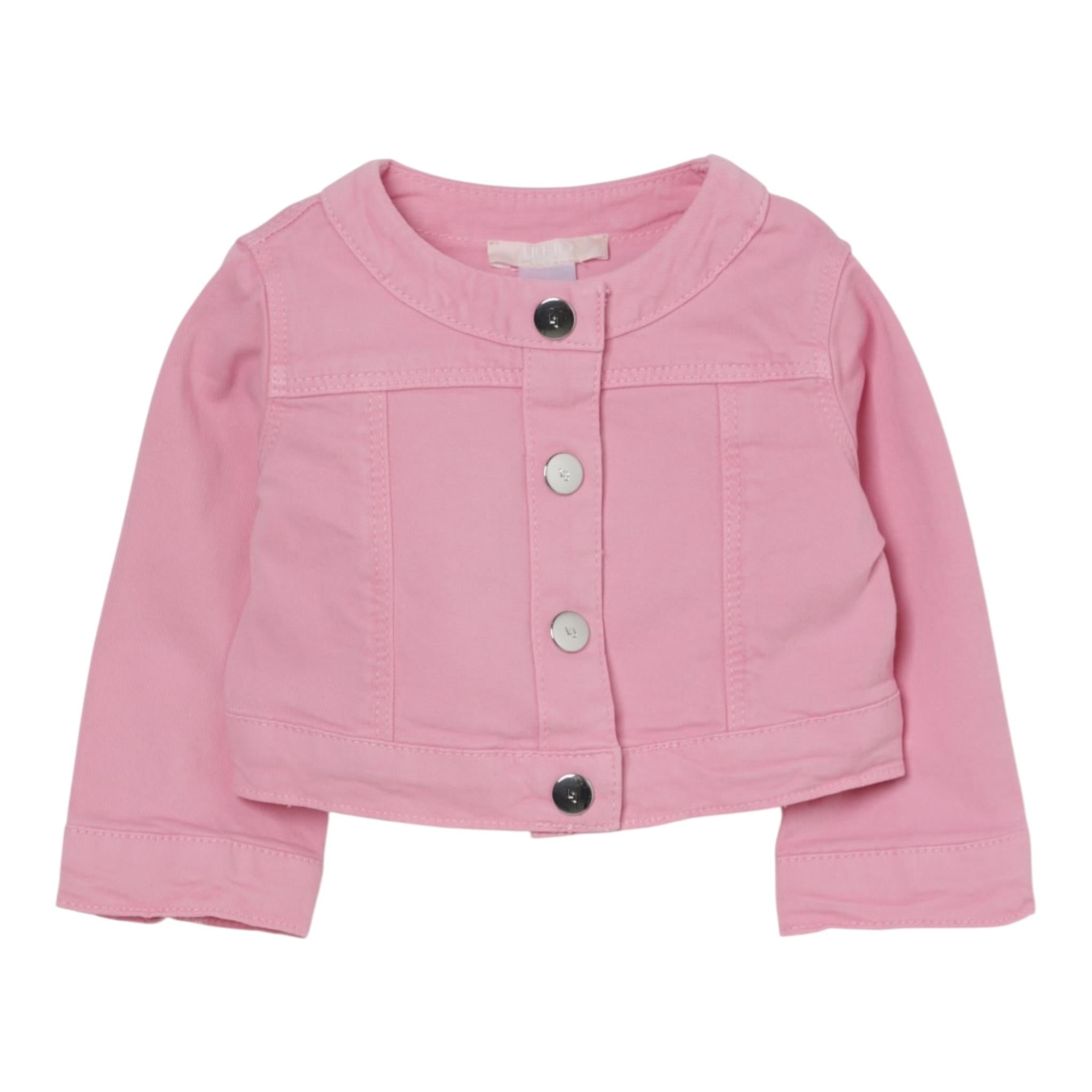 Liu Jo Giubbino In Denim Tinta Unita con Brillantini per Neonata HA5069 ROSA LIU JO 