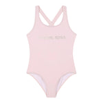 Michael Kors Costume Intero Tinta Unita con Stampa per Neonata R30302N ROSA MICHAEL KORS 