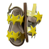 Florens The Little Sandalen, einfarbig mit gelben Stern-Applikationen für Babys
