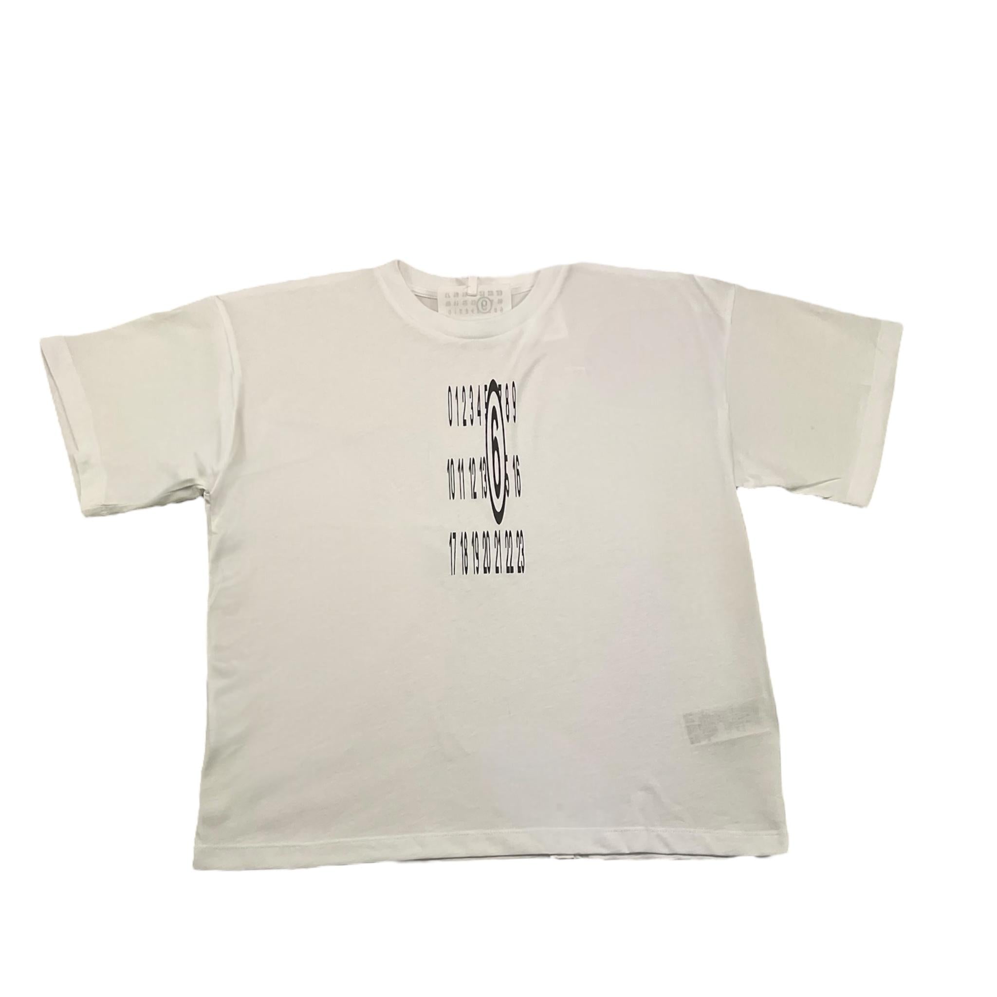 Maison Margiela T-Shirt Tinta Unita Girocollo con Stampa per Bambina M60804 BIANCO MAISON MARGIELA 