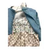 Marlu' 3-teiliges Set Shirt-Strampler-Jersey Beige für Neugeborene Baby Mädchen