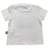 Daniele Alessandrini Einfarbiges T-Shirt mit Rundhalsausschnitt und weißem Aufdruck für Neugeborene
